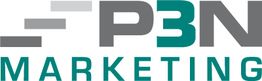 Logo von P3N Marketing in Grau und Grün.