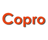 Logo mit dem roten Schriftzug "Copro" auf weißem Hintergrund.
