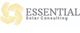 Essential Solar Consulting logo with yellow solar panel design.