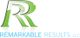 Logo of Remarkable Results LLC with a stylized green "R."