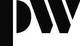 Schwarzes Logo auf weißem Hintergrund, bestehend aus den Buchstaben D und W.