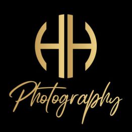 Gold "HH" logo with "Photography" text on a black background.