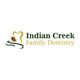 Logo of Indian Creek Family Dentistry with a tooth and leaf design.