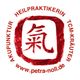 Rotes Logo mit chinesischem Zeichen, Text "Heilpraktikerin, Akupunktur, TCM-Kräuter".