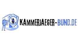 Illustration mit einem Kammerjäger und Logo "Kammerjaeger-Bund.de" in Blau und Schwarz.