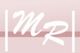 Logo mit den Buchstaben "MR" in Rosa und Weiß, mit vertikalen Linien links und rechts.
