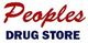 Text logo: "Peoples Drug Store" in red and blue.