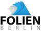 Logo von Folien Berlin mit blauen und grauen Papierstapeln.