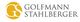 Logo mit goldenen Initialen GS und Text "Golfmann Stahlberger".