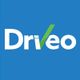 Driveo logo with blue background and a green checkmark in the word.