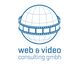 Logo: Globus mit Filmstreifen, darunter Text "web & video consulting gmbh".