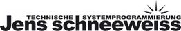 Logo mit Text: "Technische Systemprogrammierung Jens Schneeweiss" und einem stilisierten Stern.