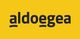 Texto "aldoegea" en negrita sobre fondo amarillo.