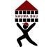 Symbol eines Bauarbeiters, der ein Dach trägt, mit dem Text "NAUMA BAU" darunter.