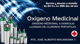 Cilindros de oxígeno medicinal con servicio 24/7 y atención a domicilio.