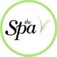 Logo with "The Spa" text and green leaves, encircled by a light green border.
