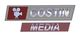 Ein Logo mit Schriftzug „COSTIN MEDIA“ und einem stilisierten Kamerasymbol auf rotem Hintergrund.