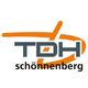 TDH Schönnenberg Logo mit orangefarbenem Swoosh.