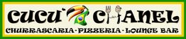 Logo del ristorante "Cucù Chanel" con scritta "Churrascaria, Pizzeria, Lounge Bar".