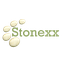 Logo met groene tekst "Stonexx" en zes steentjes aan de linkerkant in een halfcirkel.