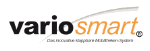 Logo mit dem Text "variosmart" und dem Slogan "Die innovative tragbare Autoaufbereitungslösung".