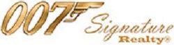 Gold "007 Signature Realty" logo with elegant script font.