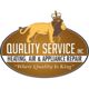 Lion logo for Quality Service Inc. Heating, Air & Appliance Repair, "Where Quality Is King".