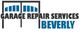 Logo of Garage Repair Services Beverly with stylized garage door and text.