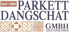 Logo mit "Seit 1969", "PARKETT DANGSCHAT", Mustern, "GMBH" und "MEISTERBETRIEB".