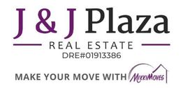 J&J Plaza Real Estate logo with "Make Your Move with Mukimoves" slogan and DRE#01913386.