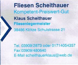 Fliesen Scheithauer Logo