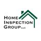 Text logo: "Home Inspection Group LLC" with a green roof design.