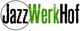 Logo mit dem Schriftzug "JazzWerkHof" in Schwarz und Grün.