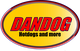 Gelbes Logo mit roter Schrift: "DANDOG Hotdogs and more".