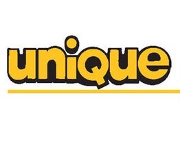 The word "unique" in bold yellow and black text with a yellow underline.