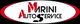 Logo con scritta "Marini Auto Service" in un ovale bianco bordato di rosso e nero.