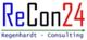 Logo mit Text: "ReCon24, Regenhardt - Consulting" in blauer, schwarzer und roter Schrift.