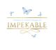 Logo with blue butterflies and text: "Flowers & Event Design by Impekable" in gold.
