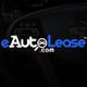 Logo reading "eAutoLease.com" over a dark car interior background.