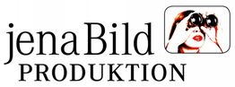 Logo von jenaBild PRODUCTION mit Frau, die durch ein Fernglas schaut.