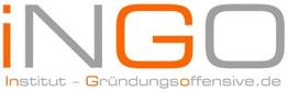 Logo mit Schriftzug "iNGO" und kleinem Text "Institut - Gründungsoffensive.de" in Orange und Grau.