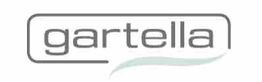 Logo mit dem Text "gartella" in Grau und einer geschwungenen Linie darunter.
