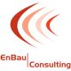 Logo von EnBau Consulting mit roten, geschwungenen Linien.