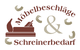 Logo: Möbelbeschläge & Schreinerbedarf, mit Hobelgrafik und umgebenden Halbkreisen.