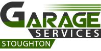 Logo for Stoughton Garage Services in green and gray text.