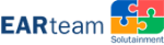 Logo von EARteam mit bunten Puzzleteilen und dem Wort "Solutainment".