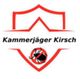 Rotes Schild mit schwarzem Käfer; Text: "Kammerjäger Kirsch".