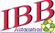 Logo mit rotem "IBB", Recyclingsymbol und schwarzem Text "Automation".