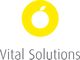 Gele cirkellogo met blad, tekst eronder: "Vital Solutions".