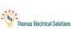 Logo of Thomas Electrical Solutions with a light bulb and the initials TES.